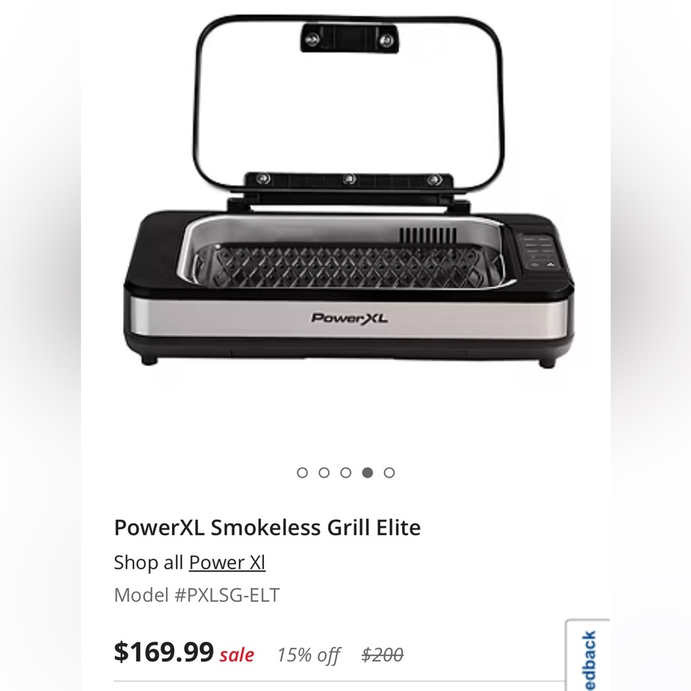 Smokeless Grill Elite - Black and Silver